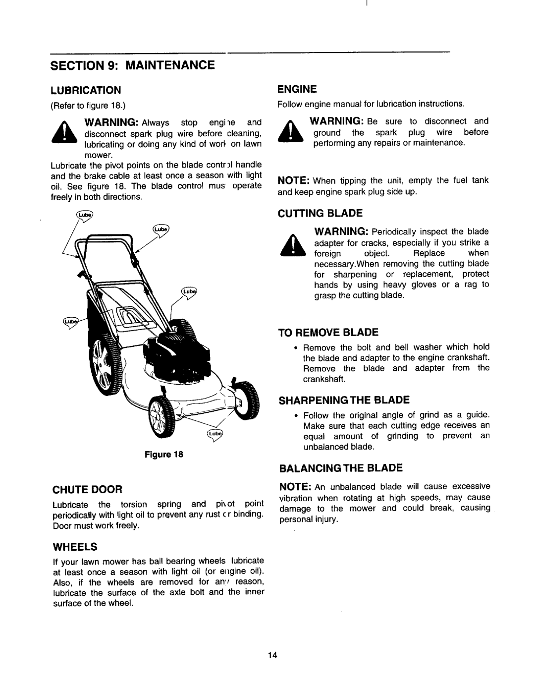 Yard Machines 510-519, 310-329 manual 