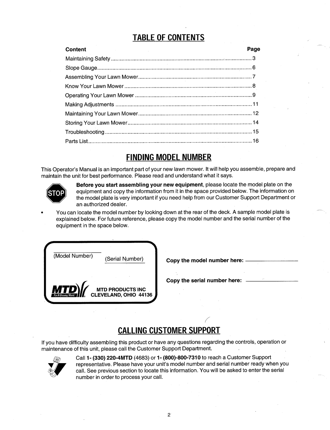 Yard Machines 530 manual 