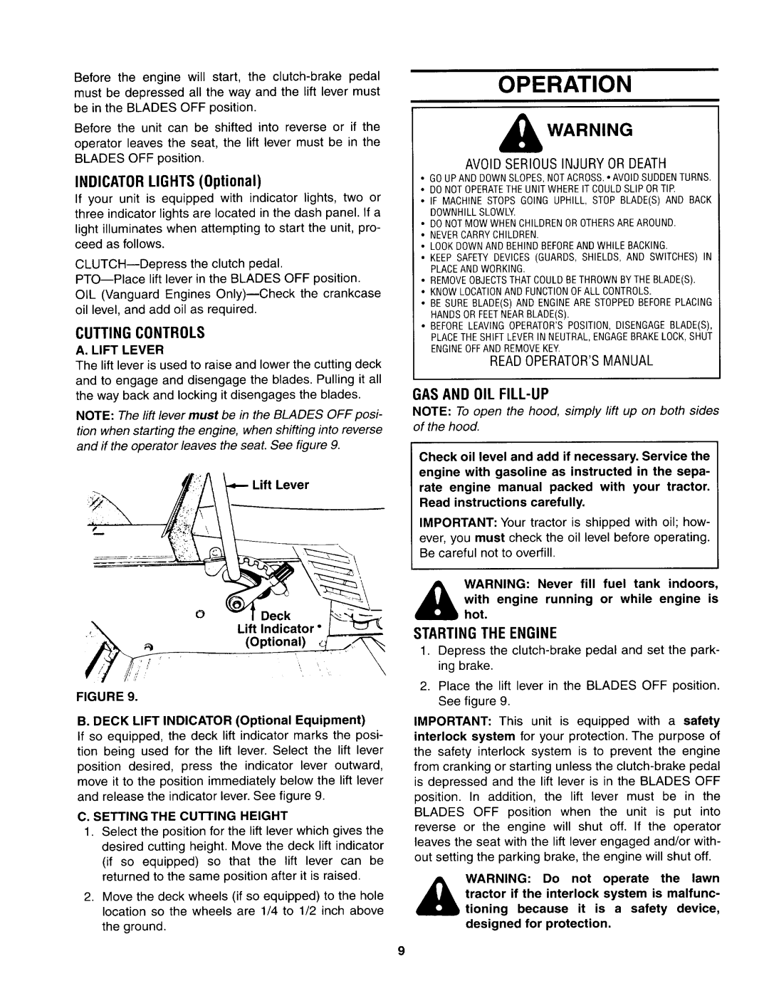 Yard Machines 660 Thru 679 manual 