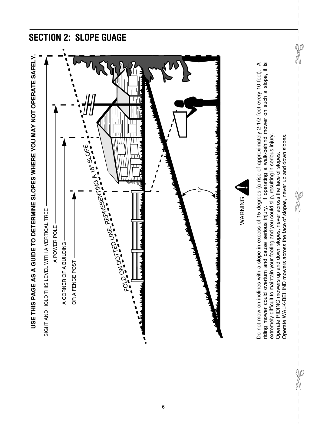 Yard Machines 690 Thru 699 manual Slope Guage 