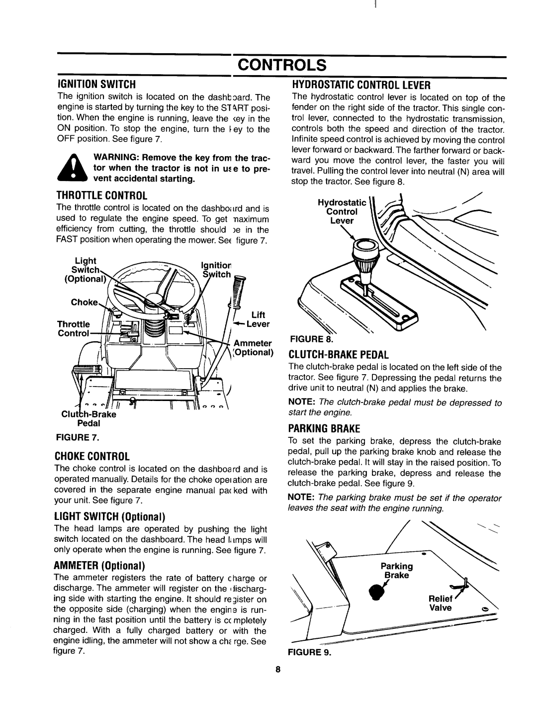 Yard Machines 699, 690 manual Chokecontrol 