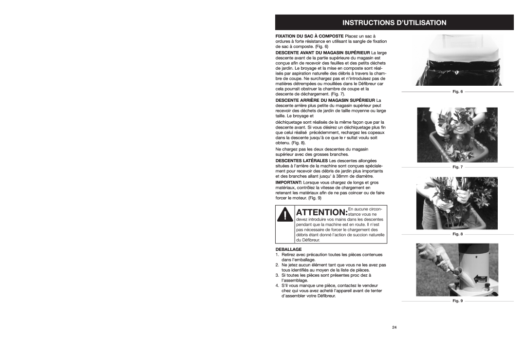 Yard Machines MTD1400K manual Instructions D’Utilisation, Deballage 