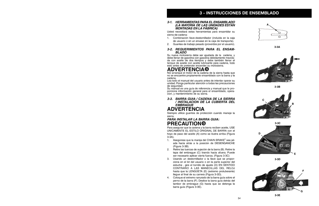 Yard Machines MTD1640NAVCC Instrucciones DE Ensemblado, Requerimientos Para EL ENSAM- Blado, Para Instalar LA Barra Guia 