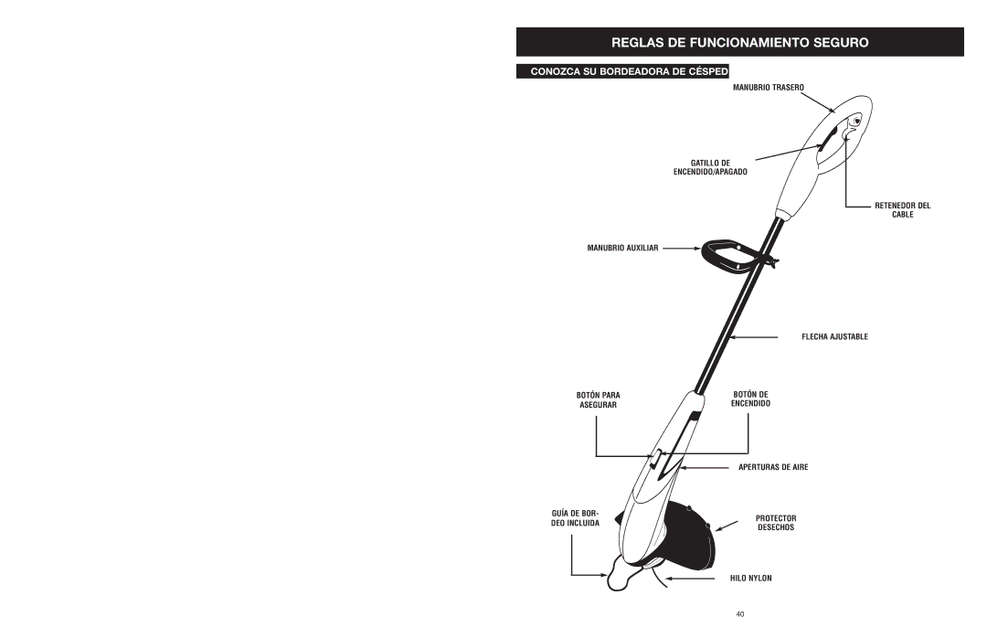 Yard Machines MTD27P manual Conozca SU Bordeadora DE Césped 