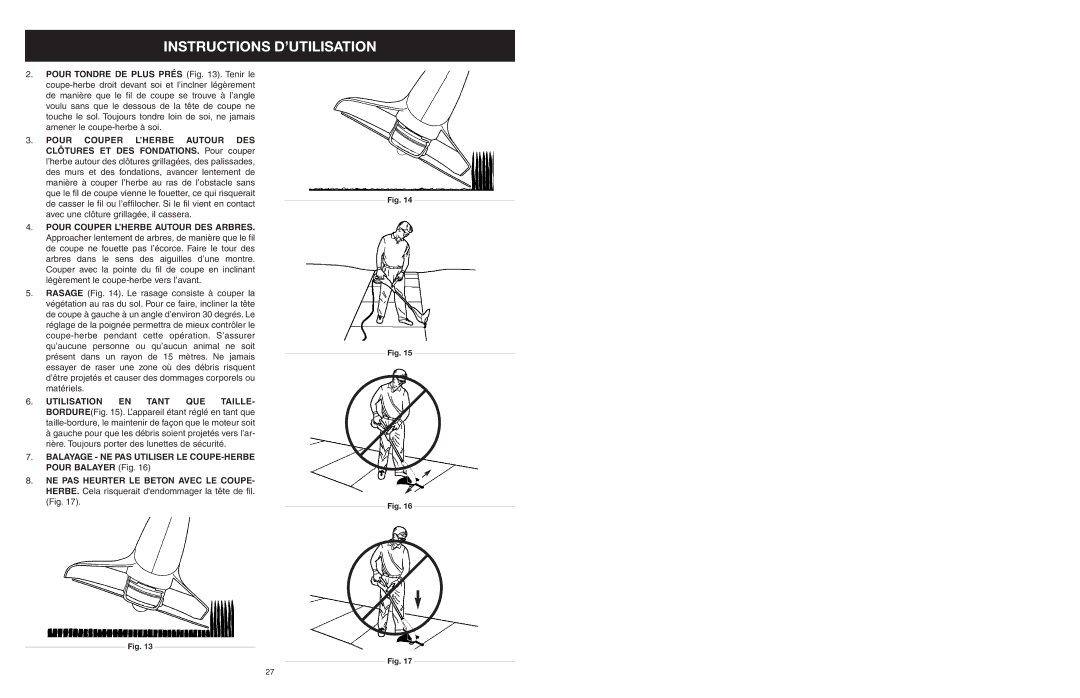 Yard Machines MTDA13P manual Instructions D’UTILISATION 