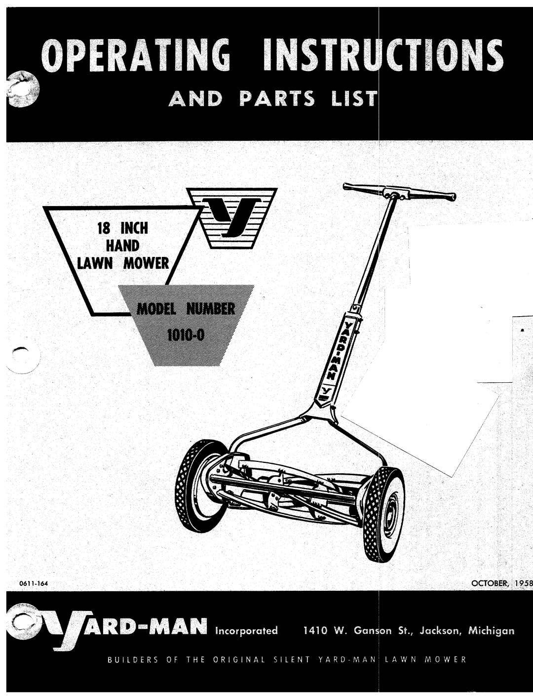 Yard-Man 1010-0 manual 