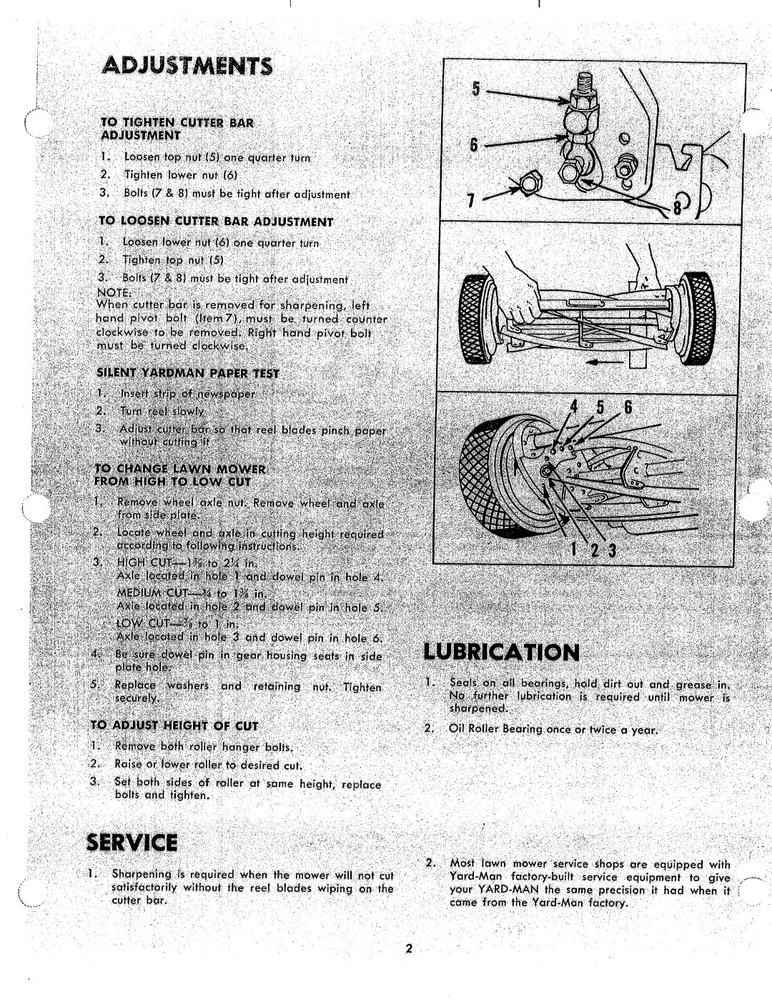 Yard-Man 1020-2 manual 