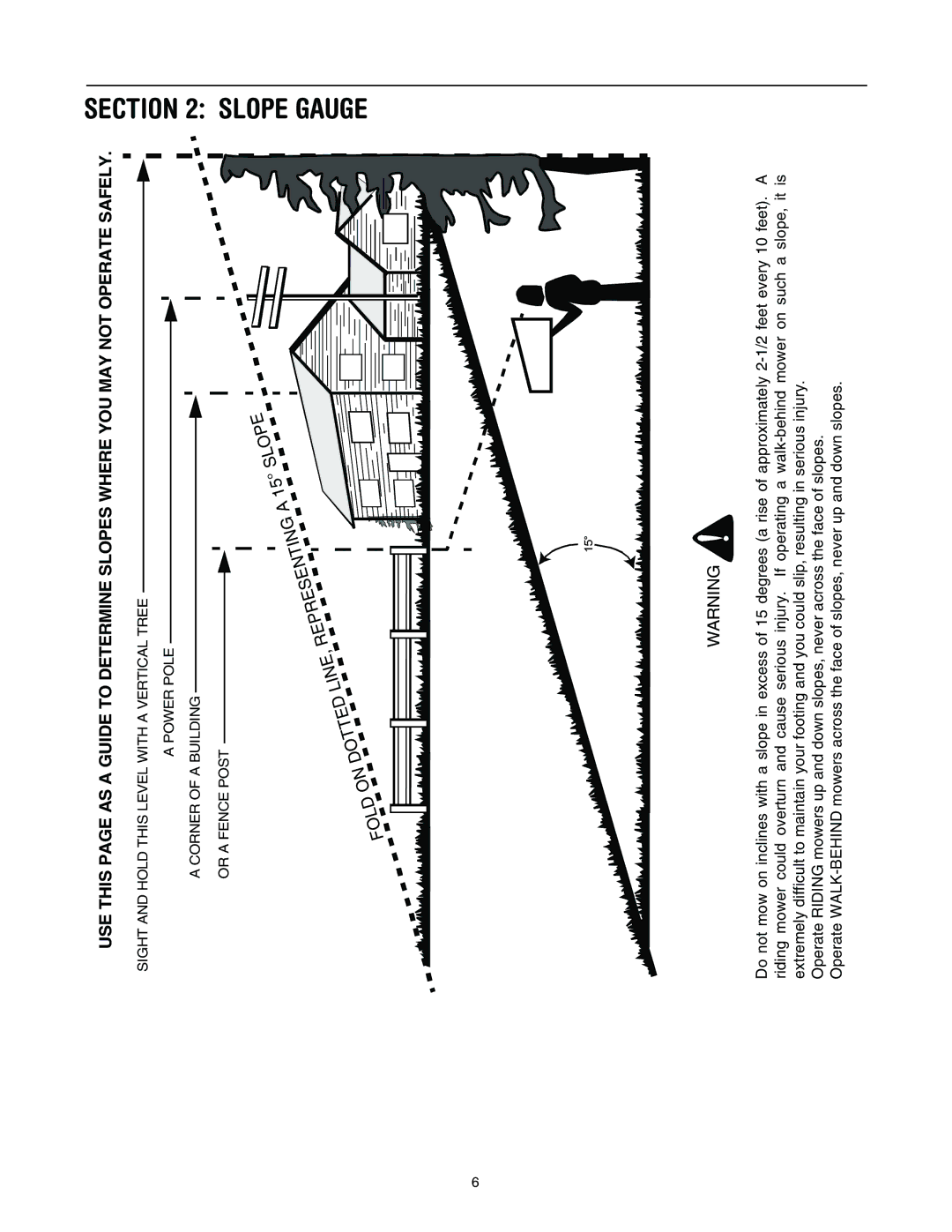 Yard-Man 106 manual Slope Gauge 