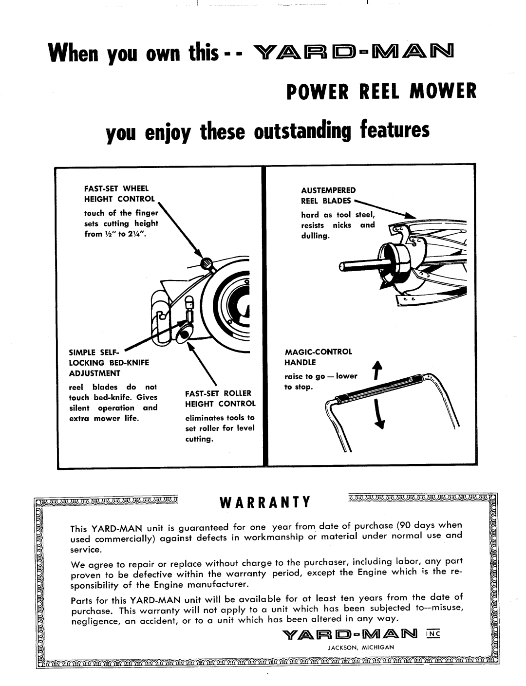 Yard-Man 1060-6, 1070-6 manual 