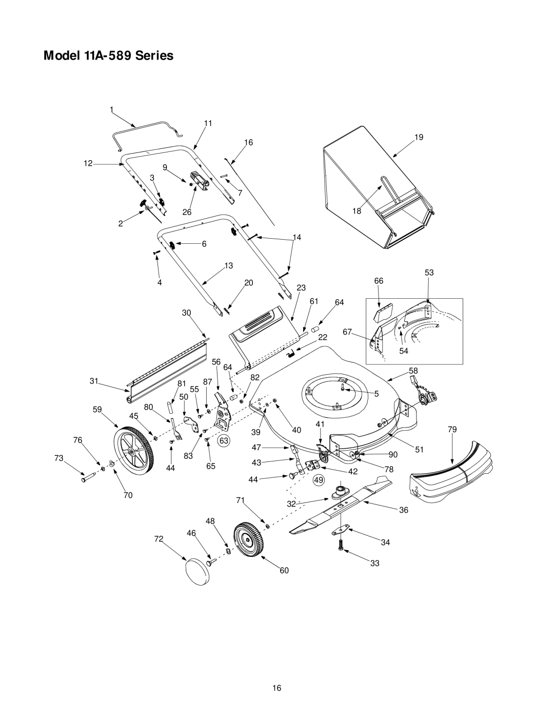 Yard-Man manual Model 11A-589 Series 