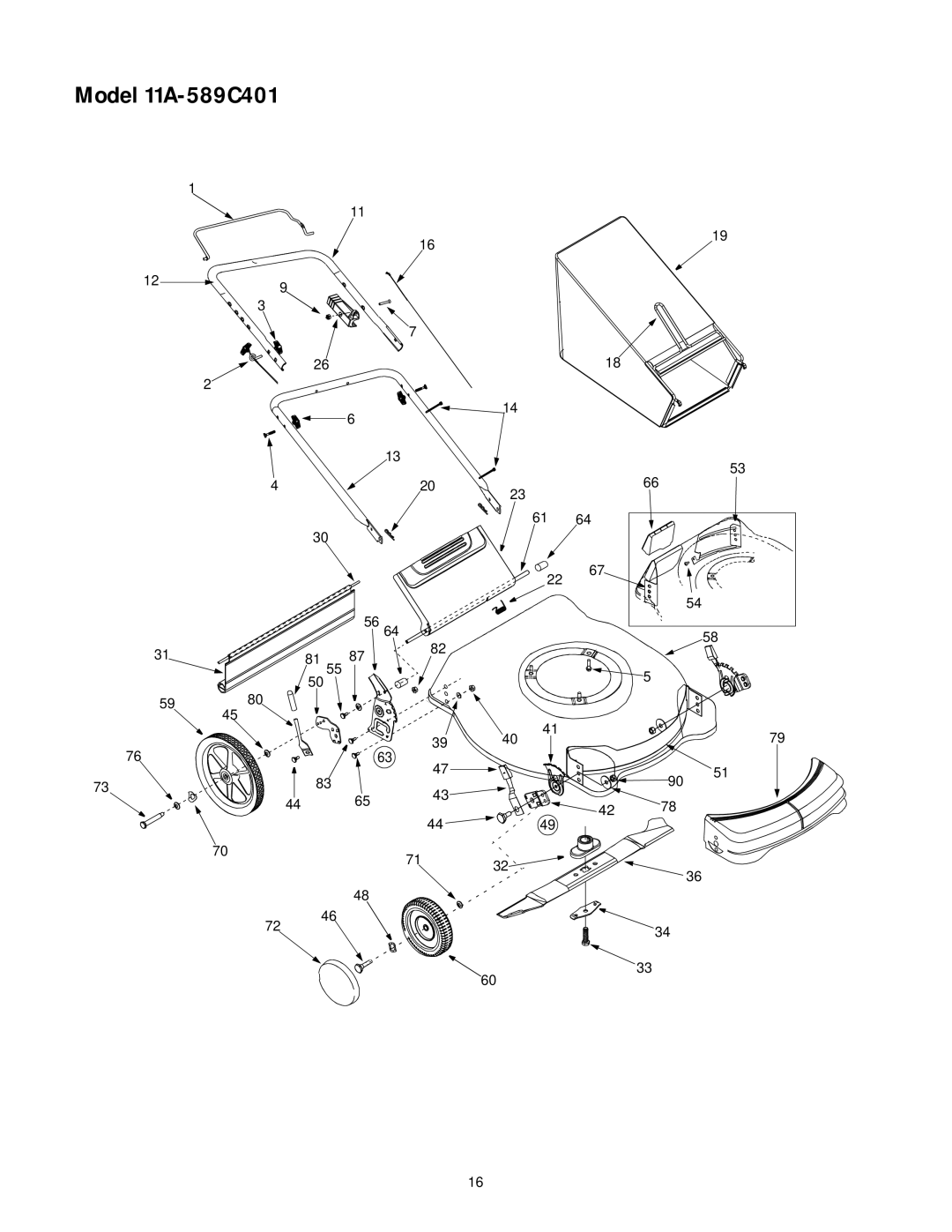 Yard-Man manual Model 11A-589C401 