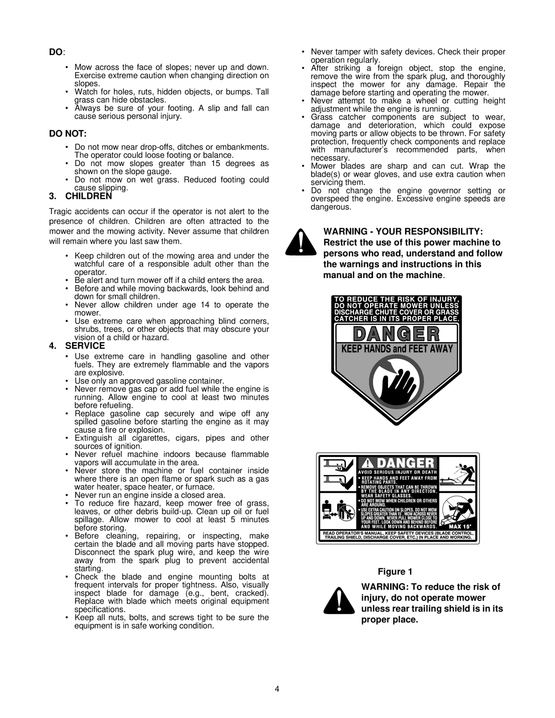 Yard-Man 11B-106C401, 11B-106C701 manual Do not 