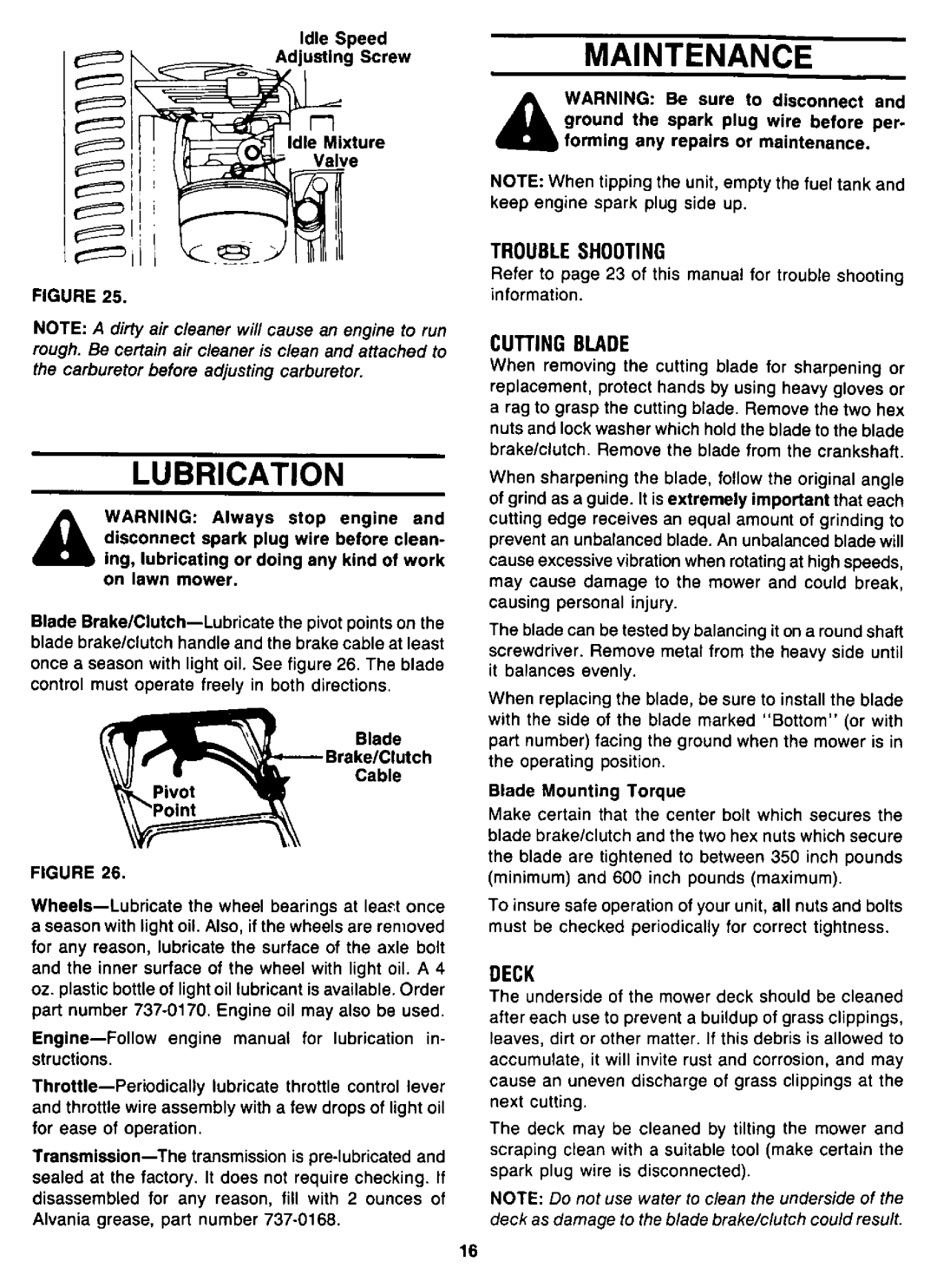 Yard-Man 120898B manual 