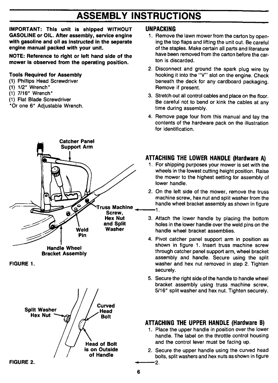 Yard-Man 120898B manual 