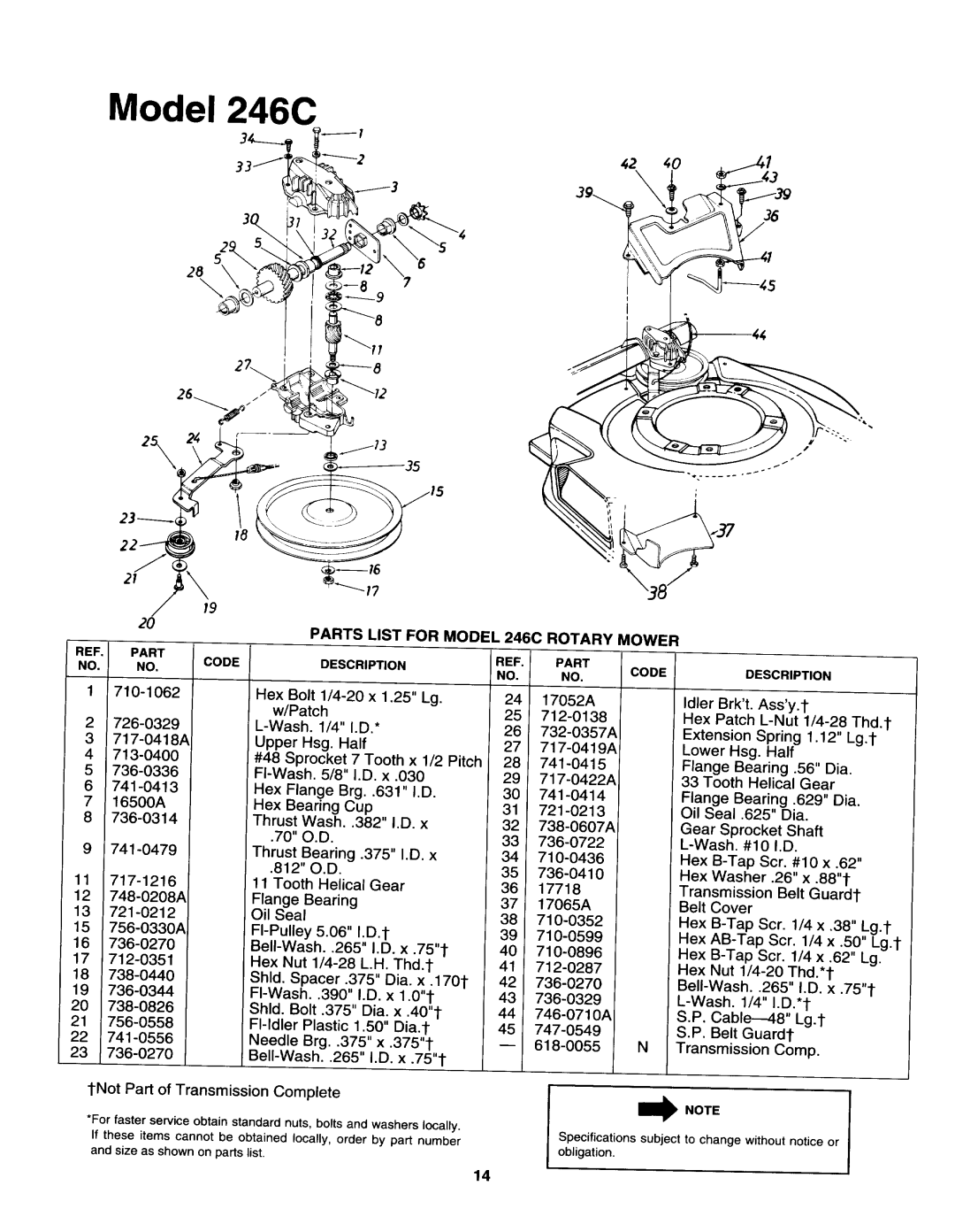 Yard-Man 123-246C401 manual 