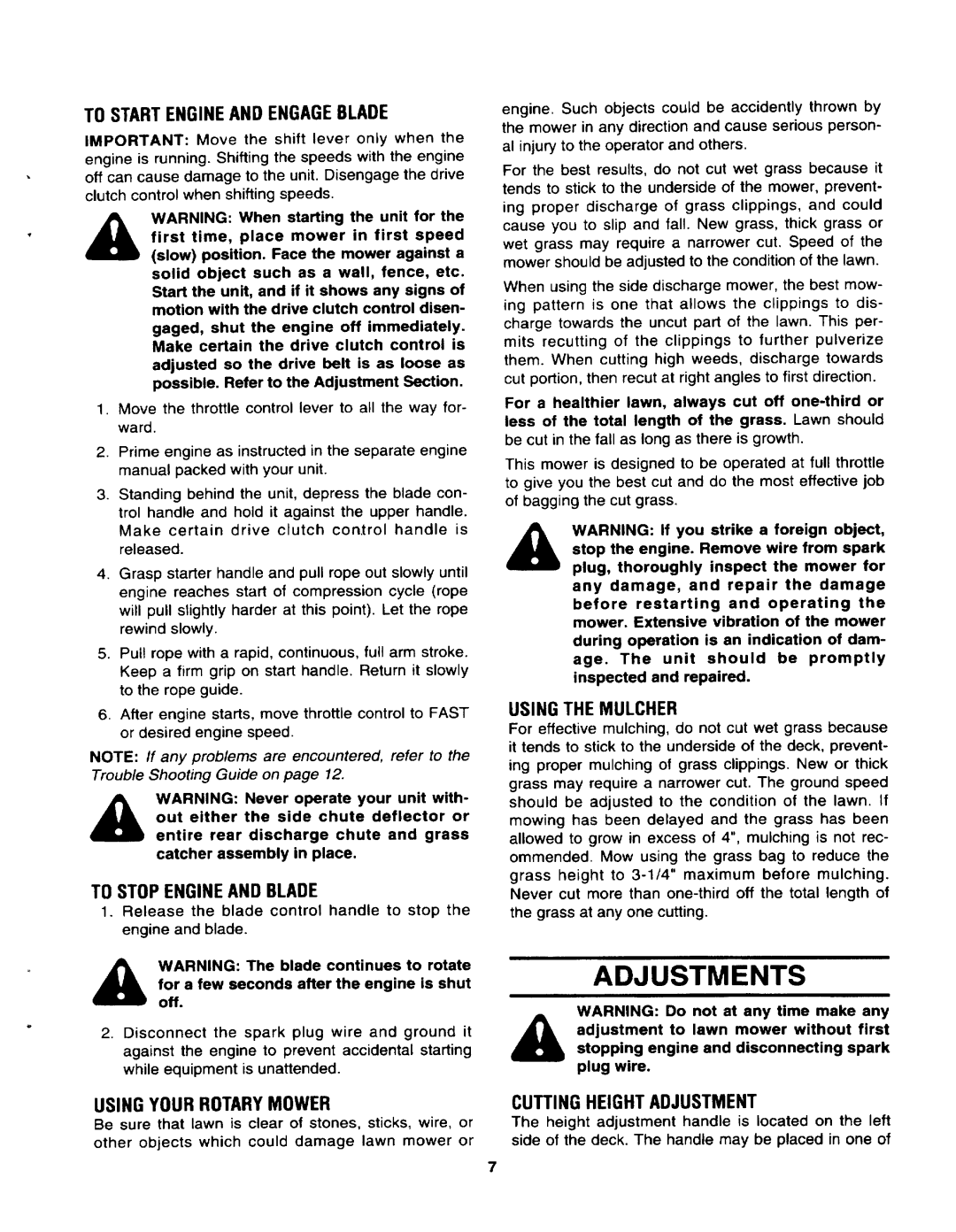 Yard-Man 123-848F401 manual 