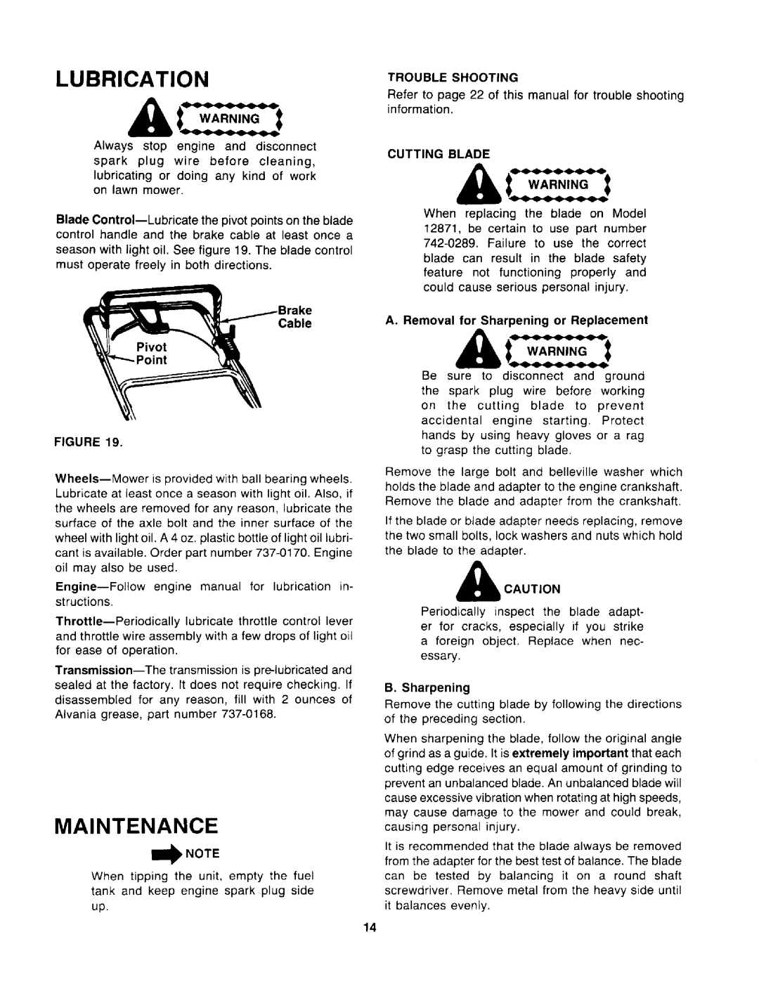 Yard-Man 12871-7, 12872-7 manual 