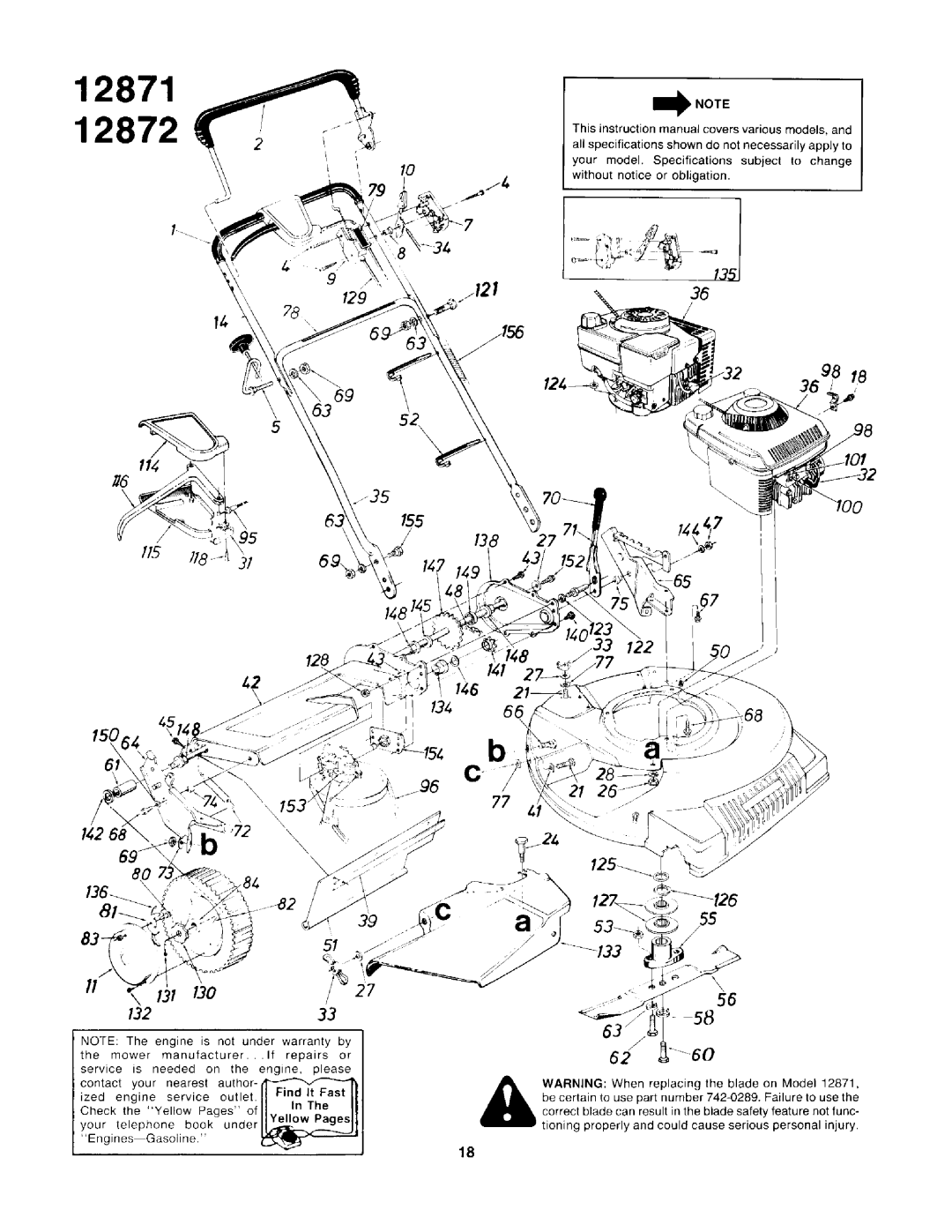 Yard-Man 12871-7, 12872-7 manual 