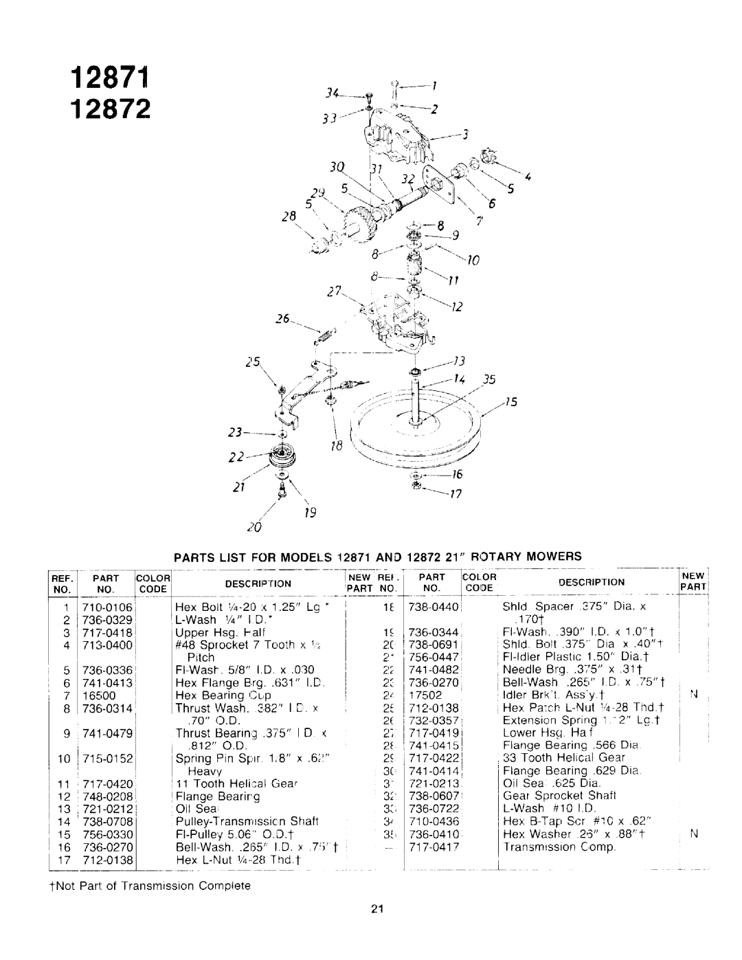 Yard-Man 12872-7, 12871-7 manual 