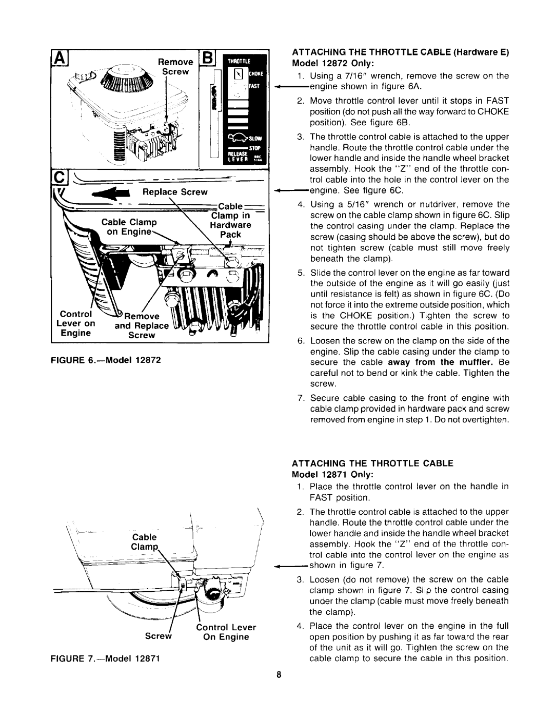 Yard-Man 12871-7, 12872-7 manual 