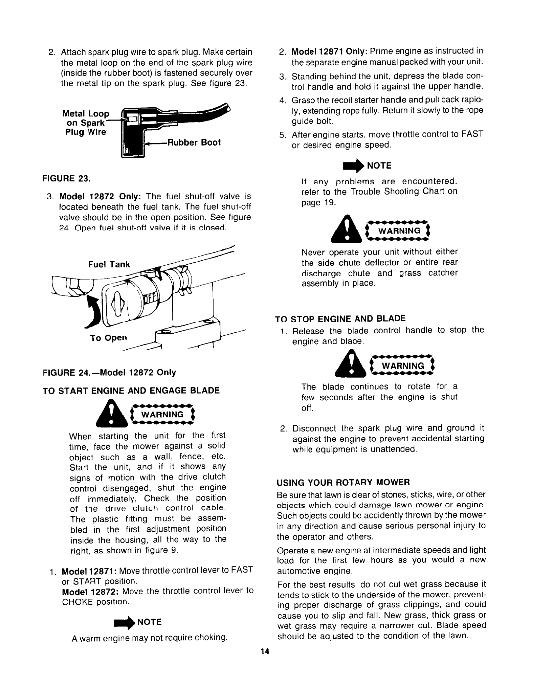 Yard-Man 12871-8, 12872-8 manual 