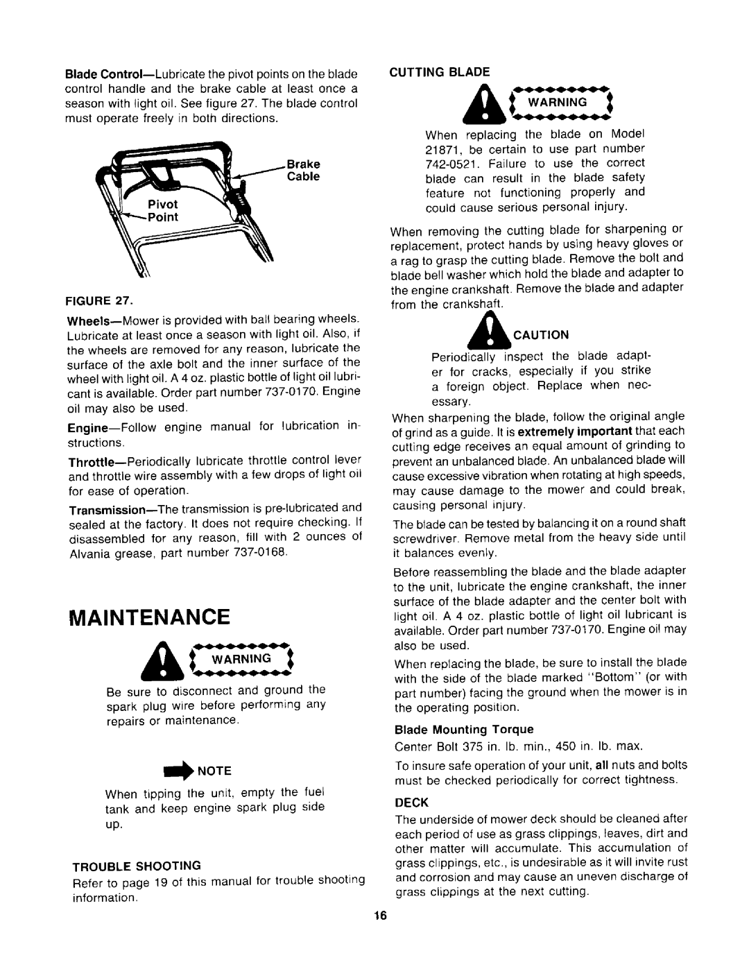 Yard-Man 12871-8, 12872-8 manual 