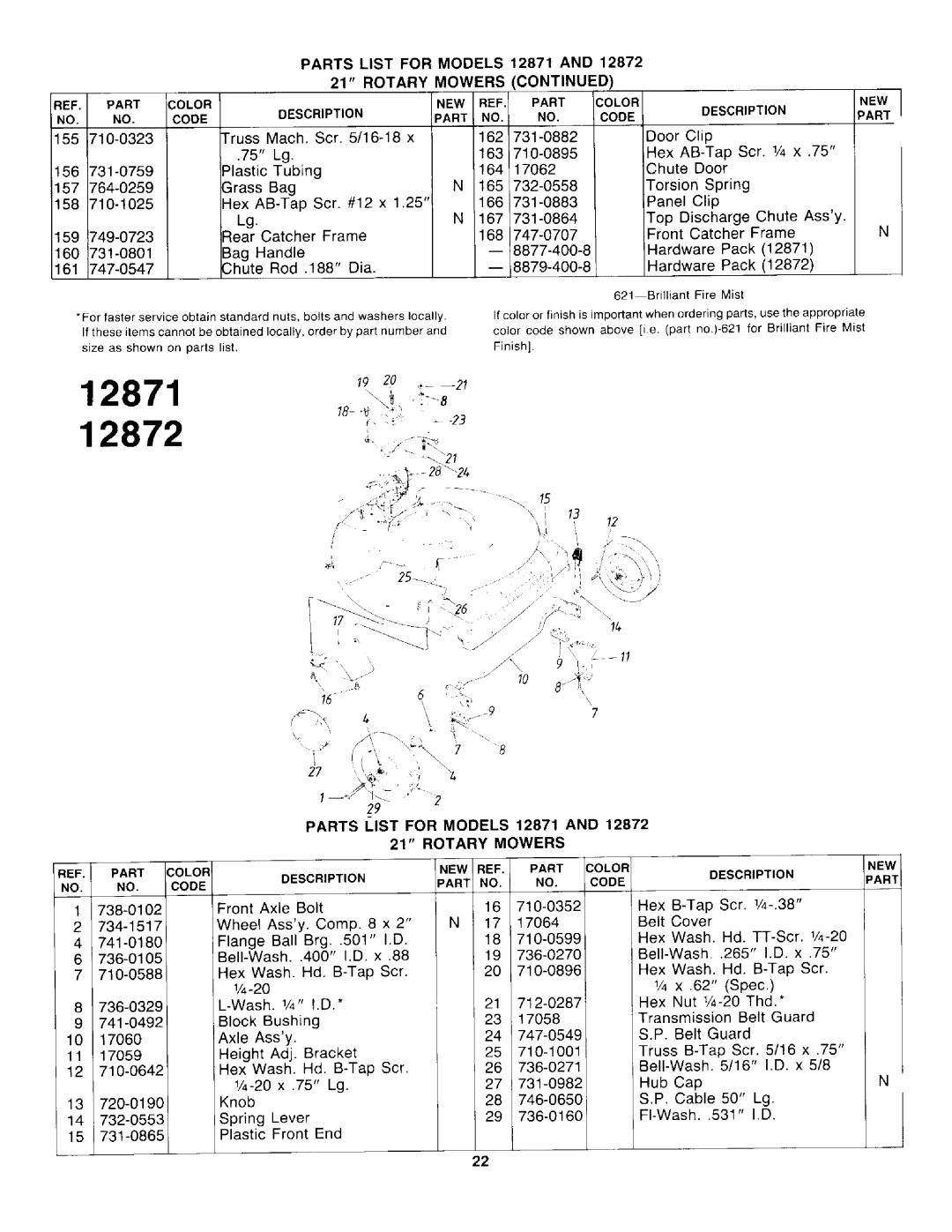 Yard-Man 12871-8, 12872-8 manual 