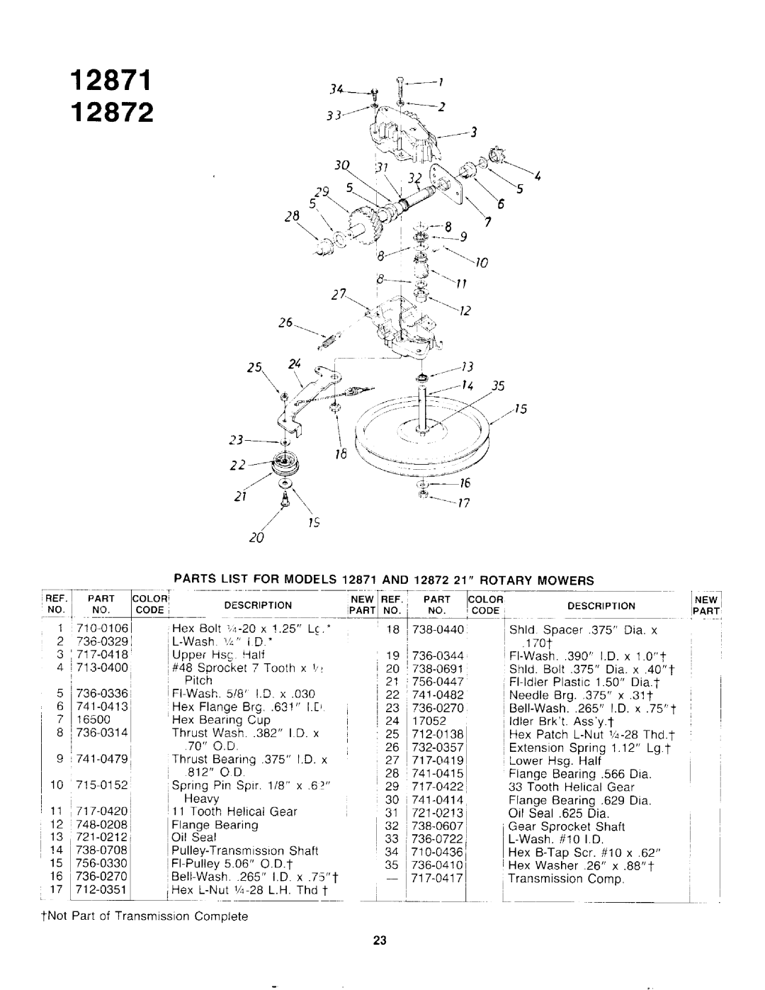 Yard-Man 12872-8, 12871-8 manual 