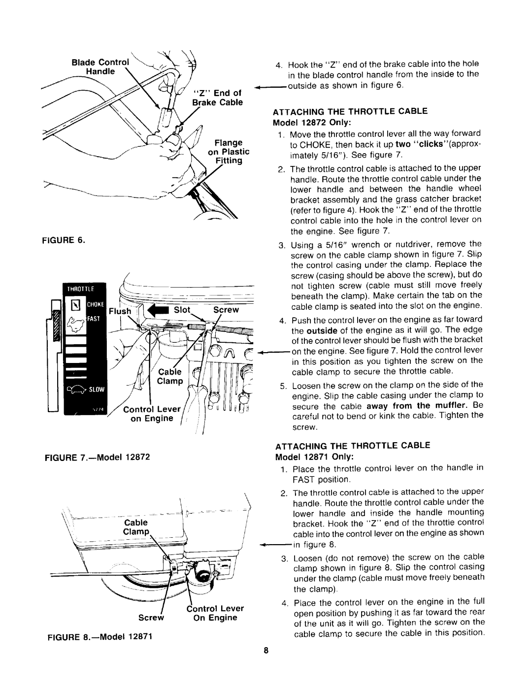 Yard-Man 12871-8, 12872-8 manual 