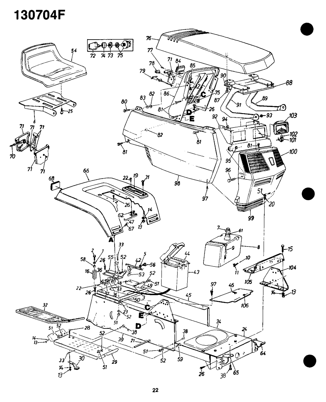 Yard-Man 130704F manual 