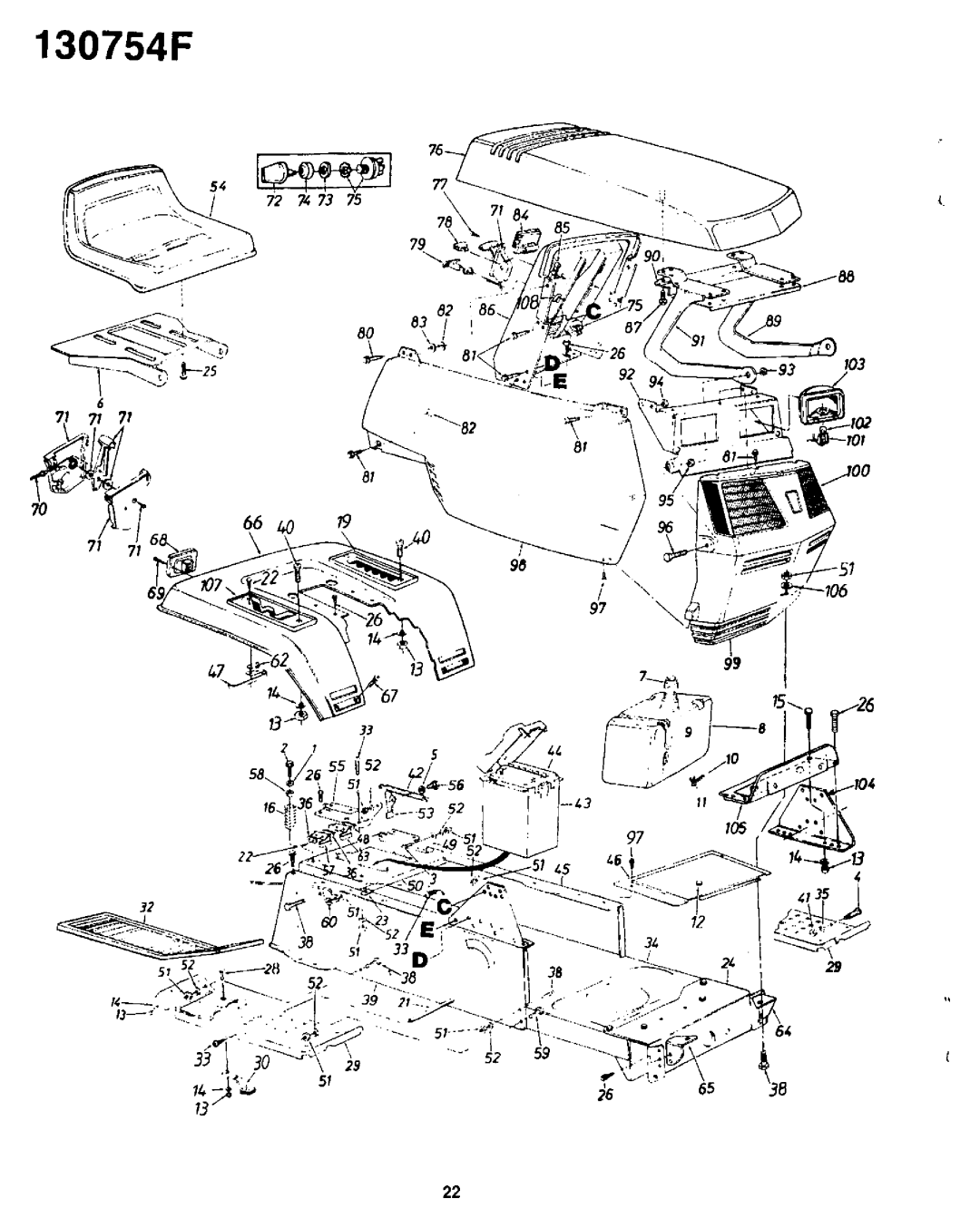 Yard-Man 130754F manual 