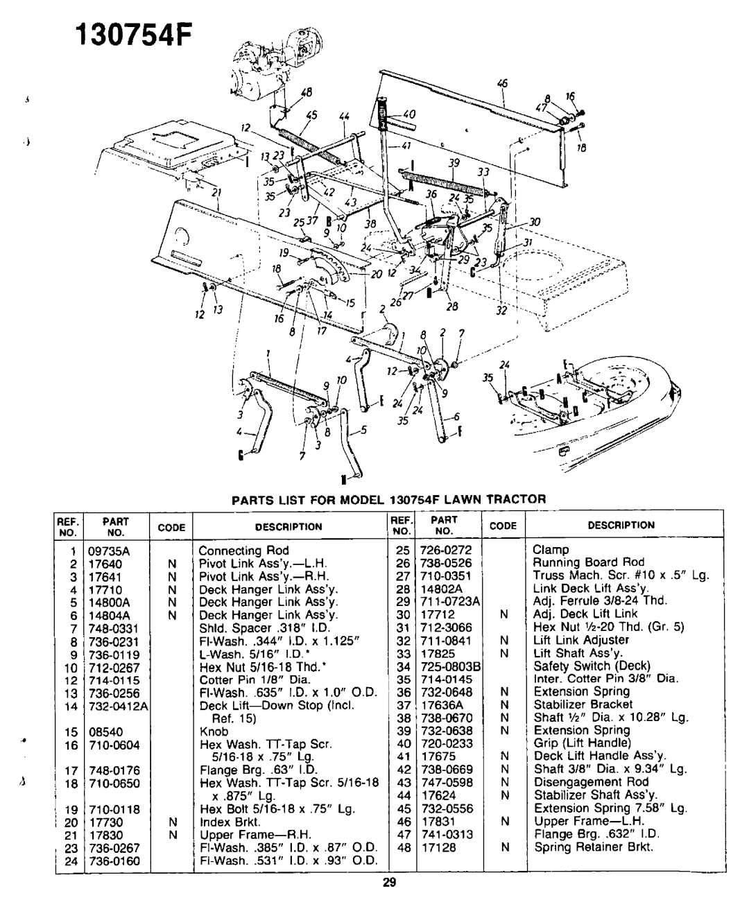 Yard-Man 130754F manual 