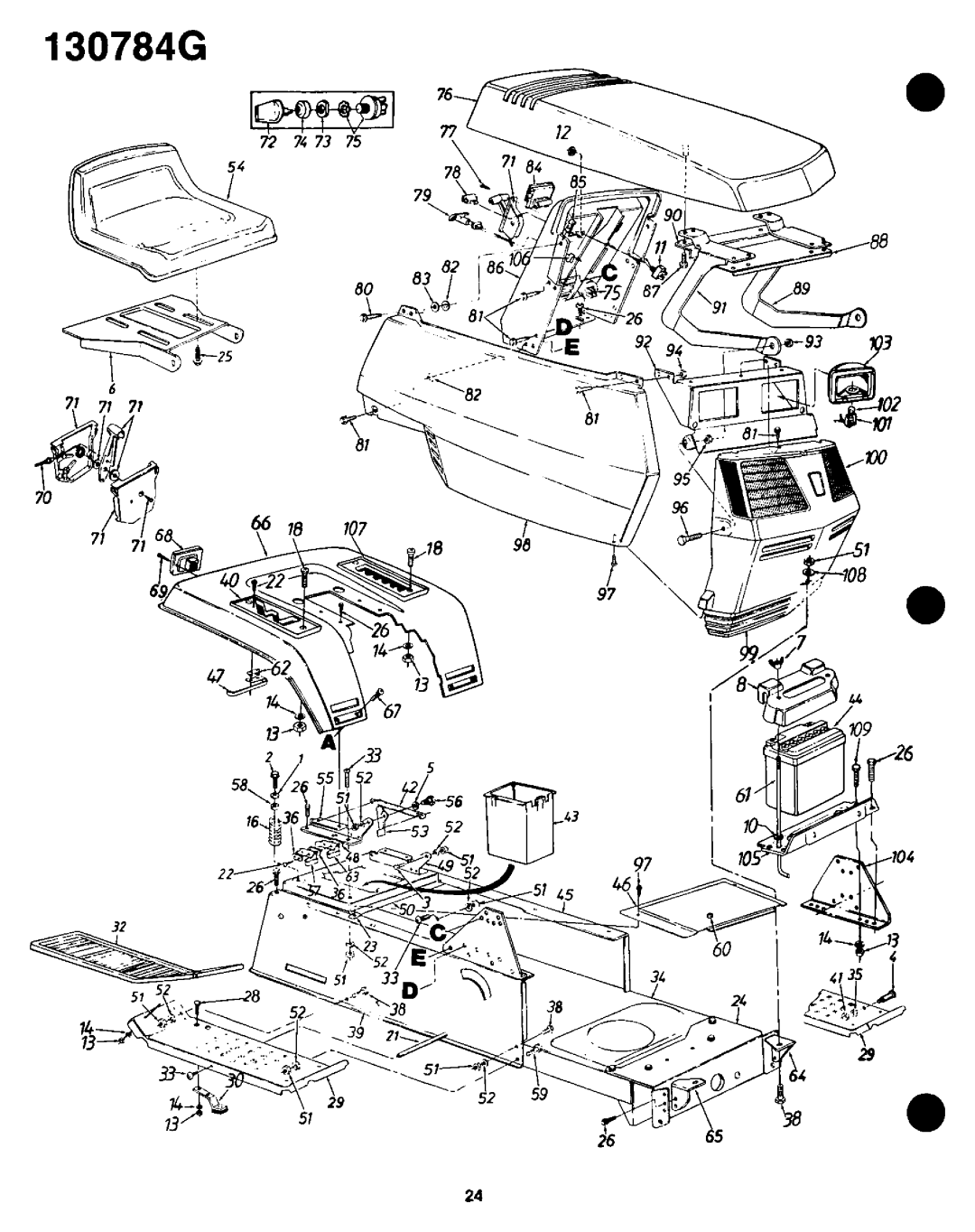 Yard-Man 130784G manual 