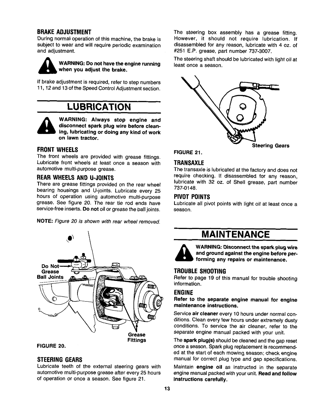 Yard-Man 131784G, 131754F manual 