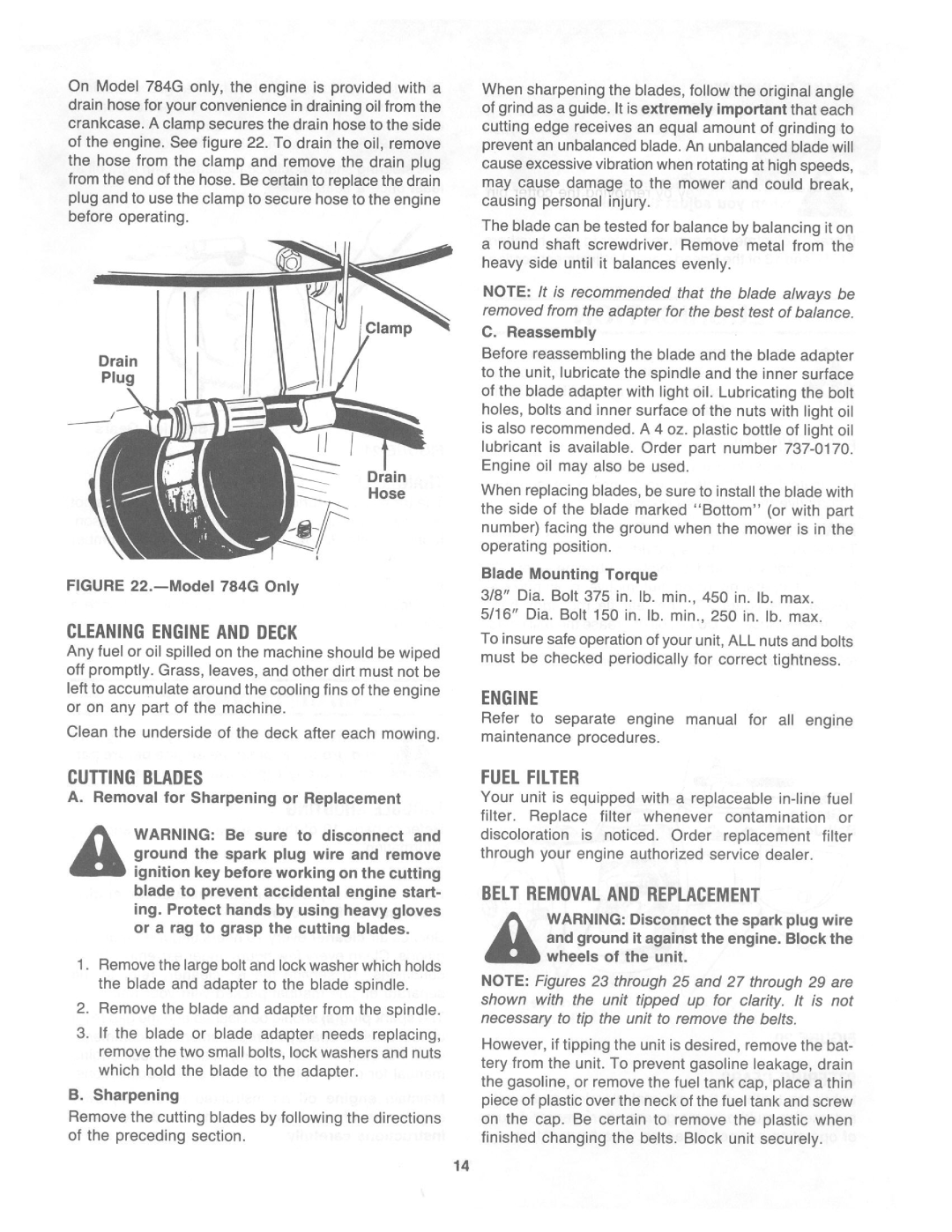 Yard-Man 131754F, 131784G manual 