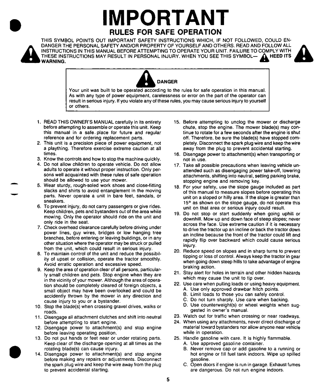 Yard-Man 13357-9 manual 