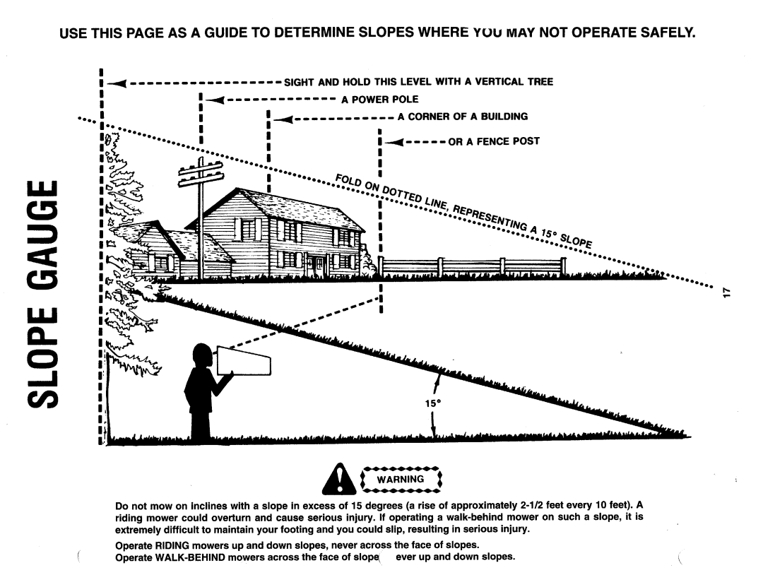 Yard-Man 133Q694G401 Sight Hold this Level with a Vertical Tree Power Pole, I1.1, Corner of a Building, Or a Fence Post 