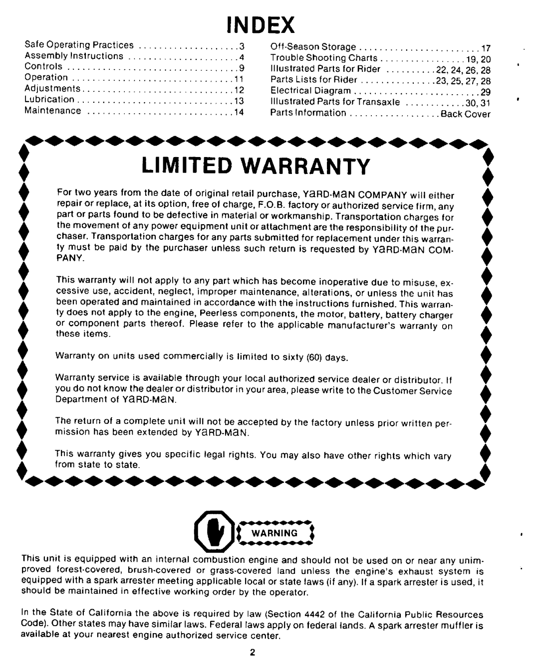 Yard-Man 13513L, 13514L, 13518L manual 