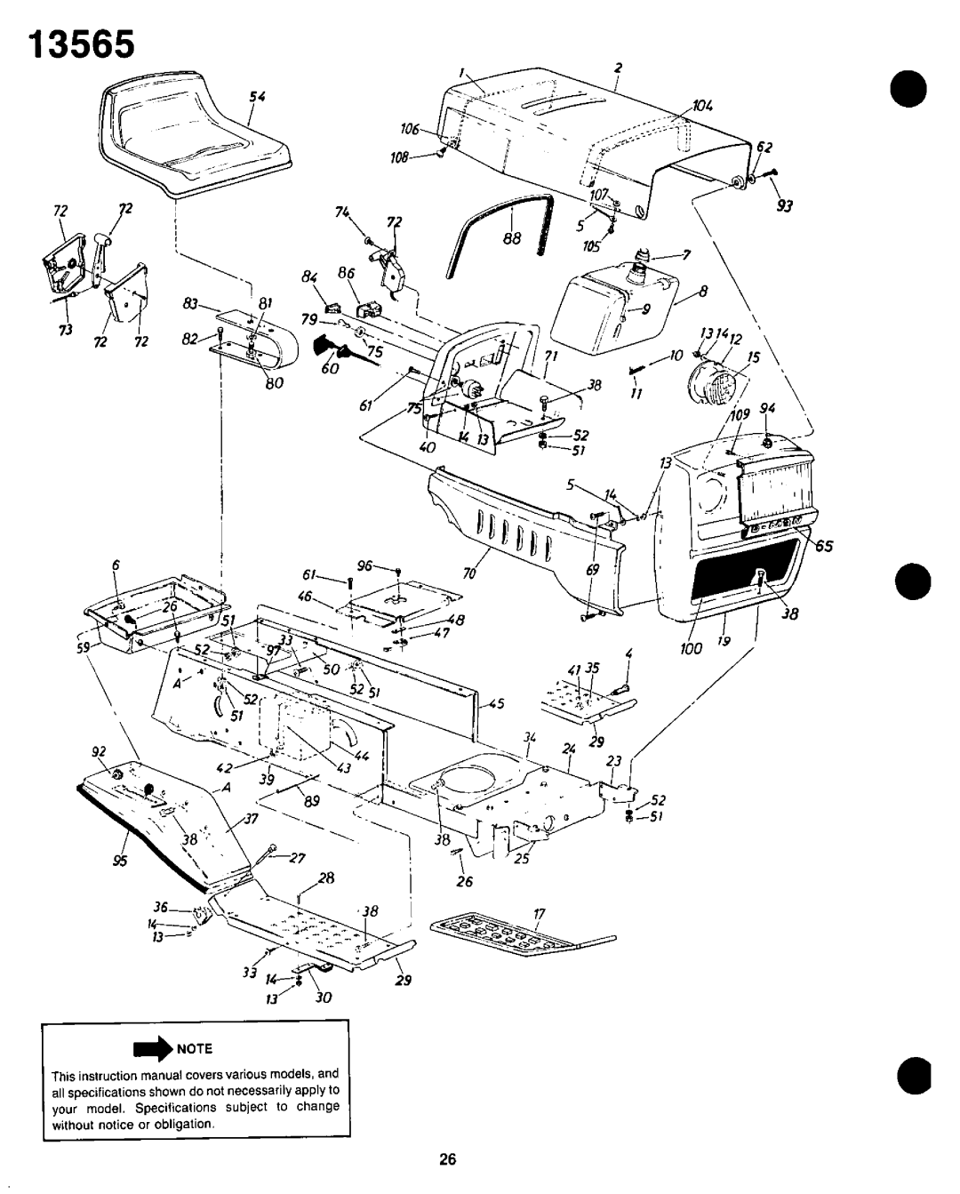 Yard-Man 13565-7, 135607-7, 13607-7 manual 