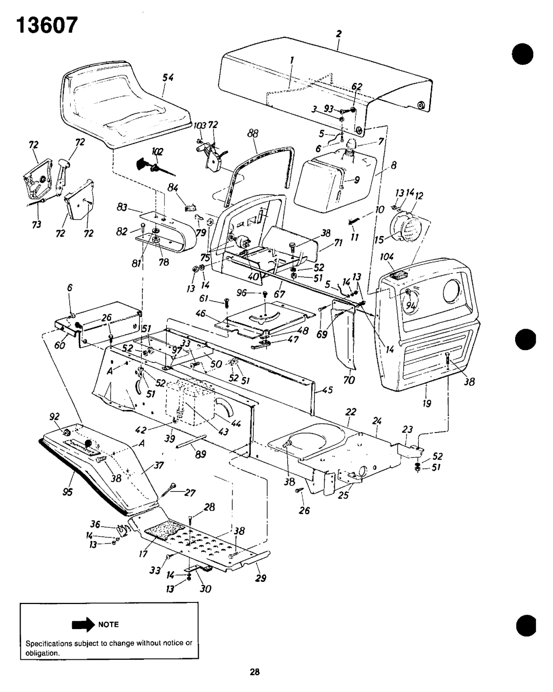 Yard-Man 13607-7, 135607-7, 13565-7 manual 