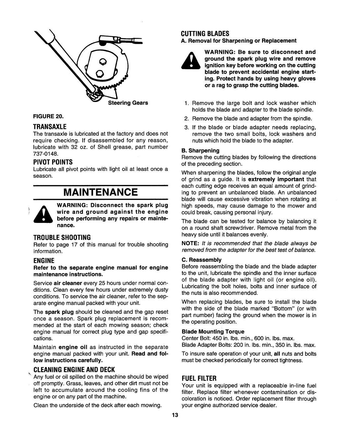 Yard-Man 135D614G401 manual 