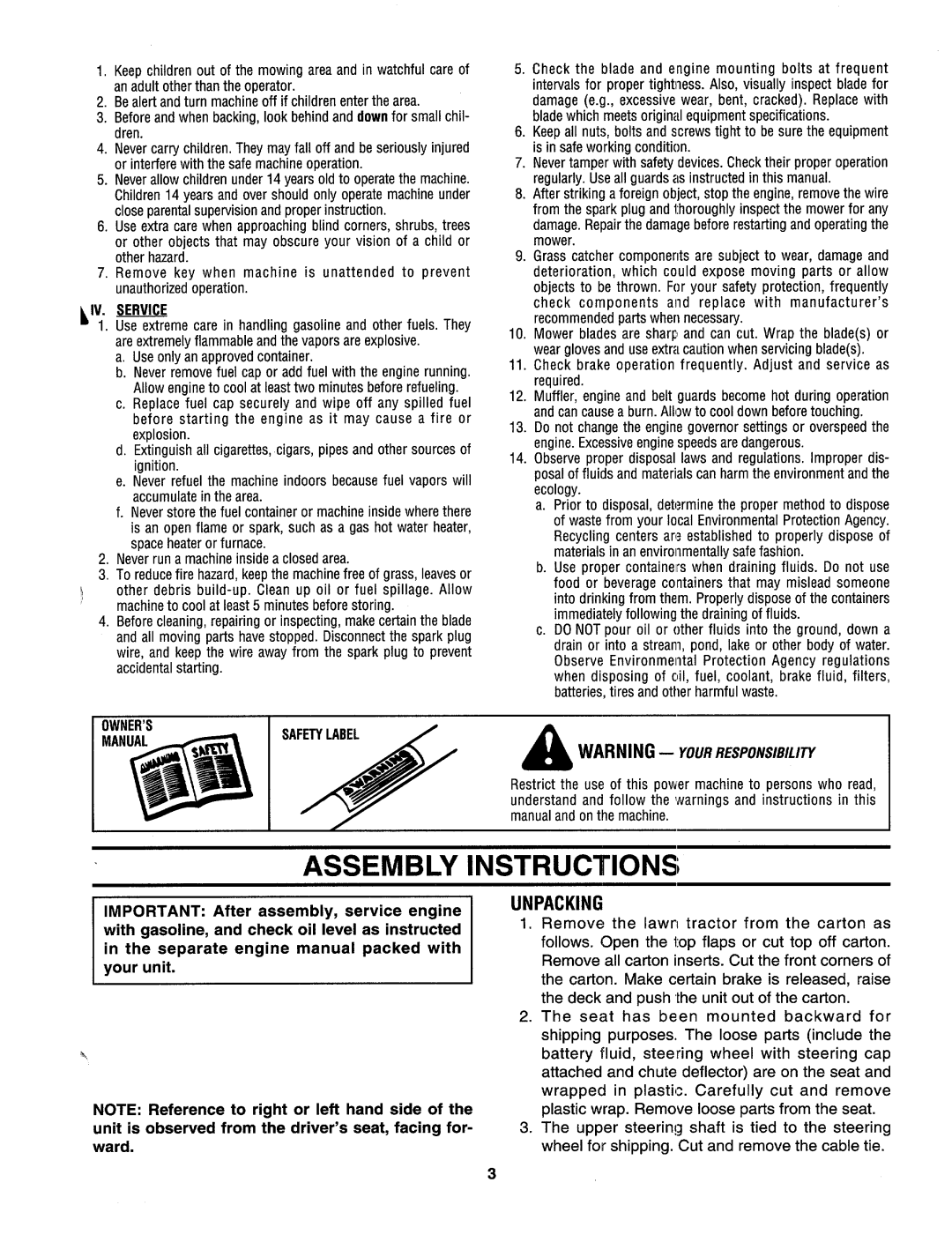 Yard-Man 135D614G401 manual 