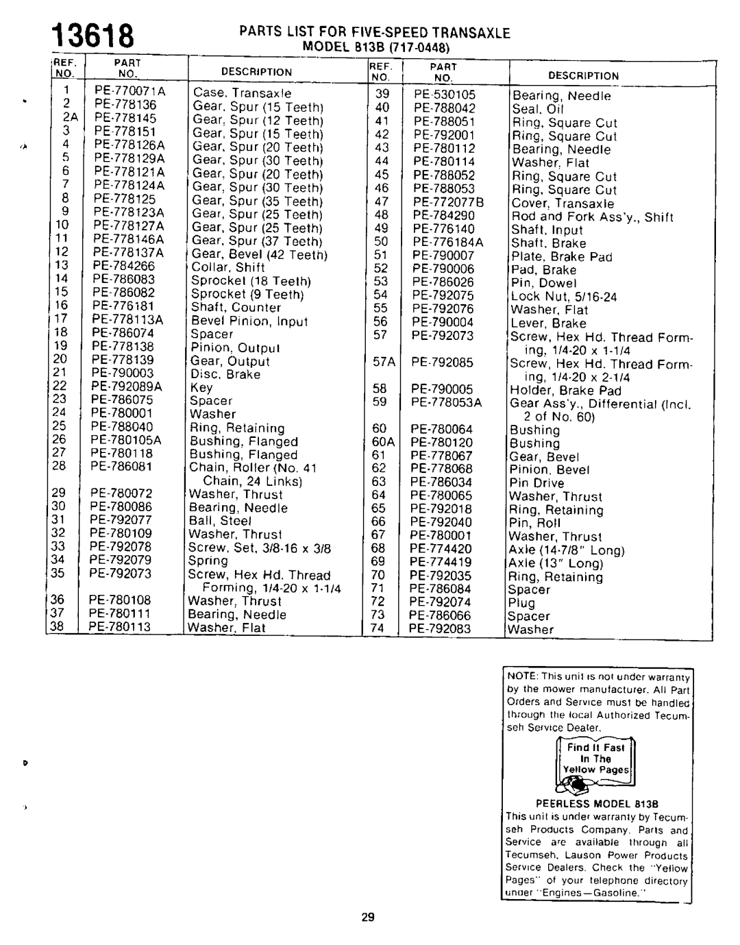 Yard-Man 13618SP manual 