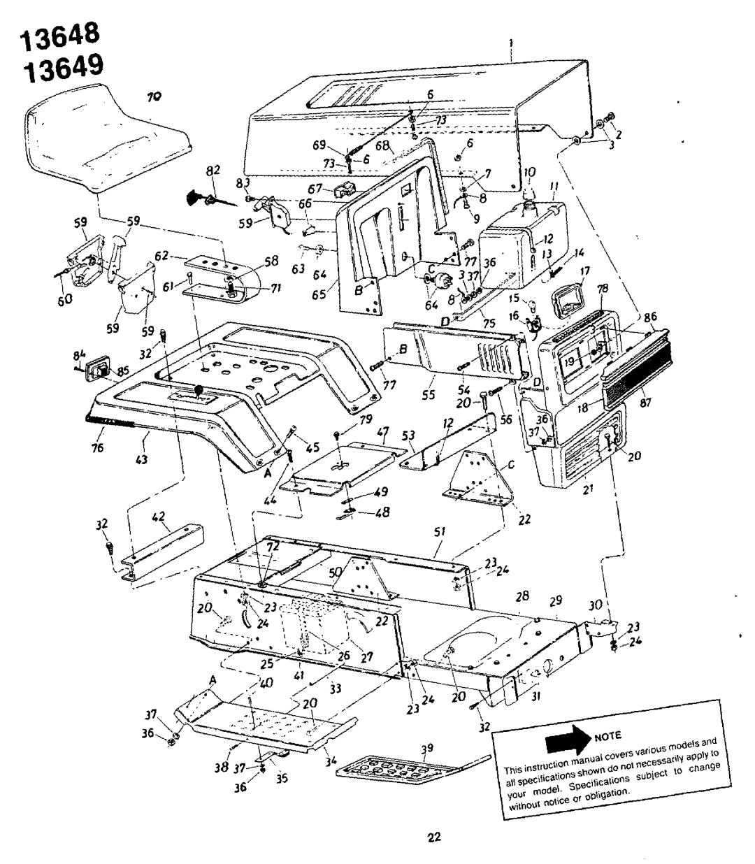 Yard-Man 13648C, 13649C manual 