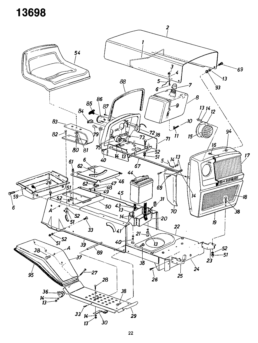 Yard-Man 13698U manual 