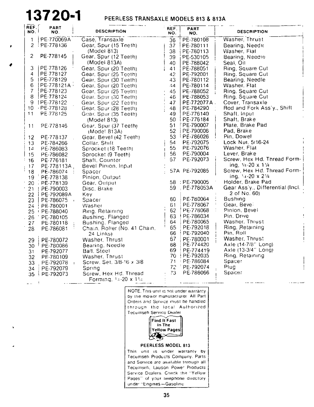 Yard-Man 13720-1 manual 