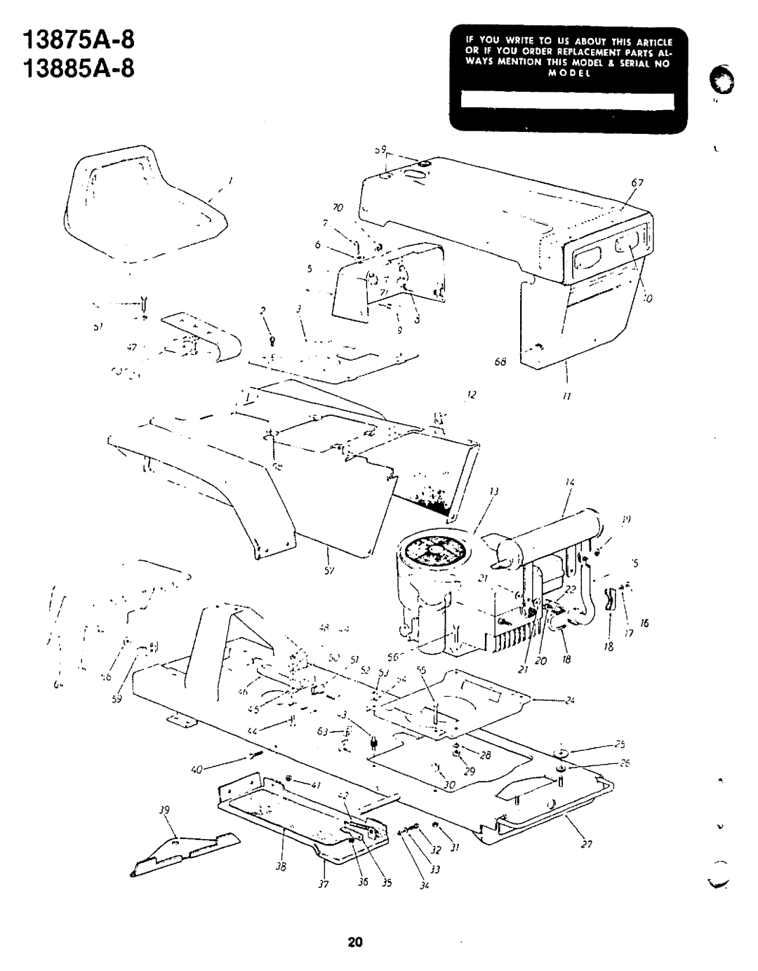 Yard-Man 13885A-8, 13875A-8 manual 