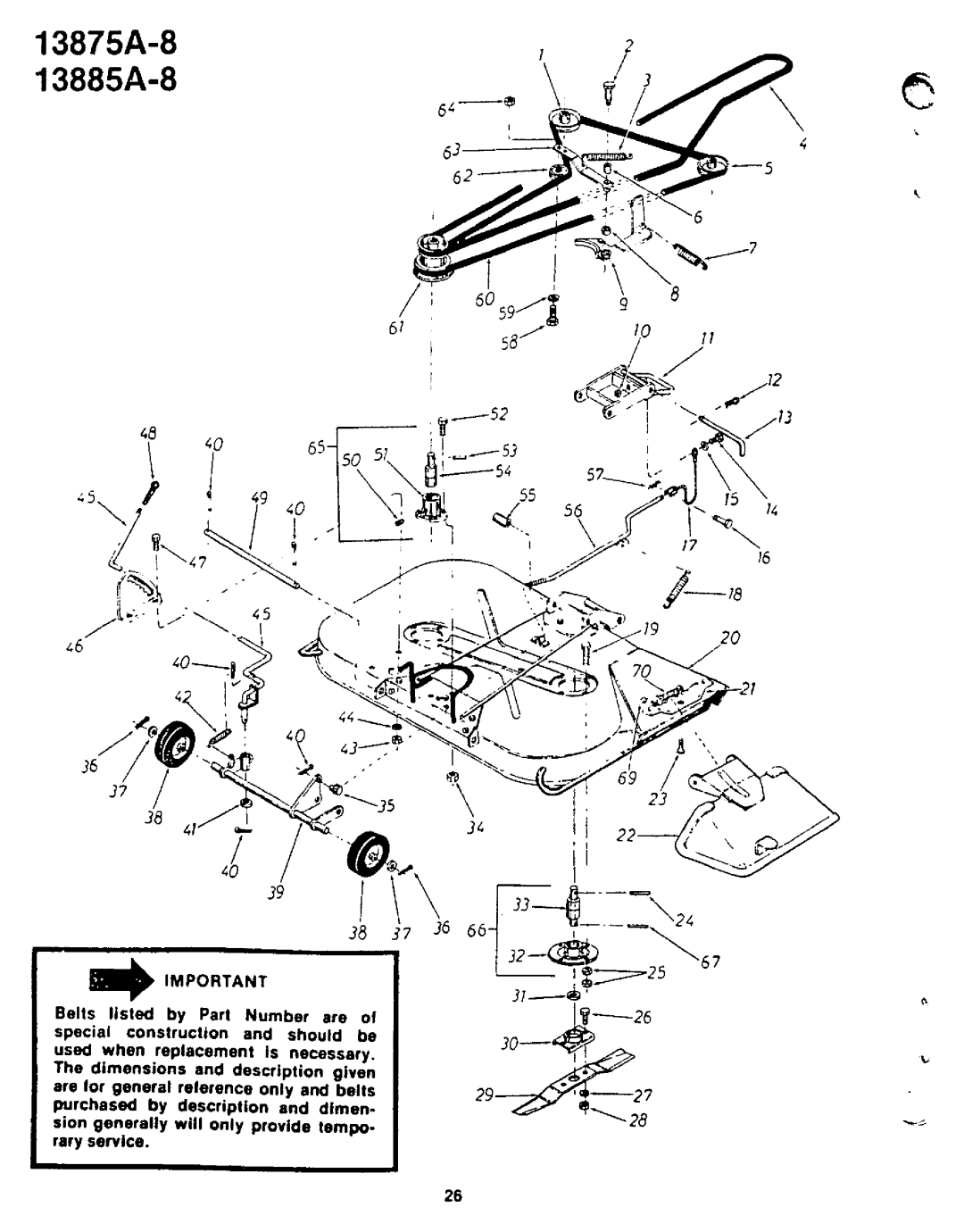 Yard-Man 13885A-8, 13875A-8 manual 