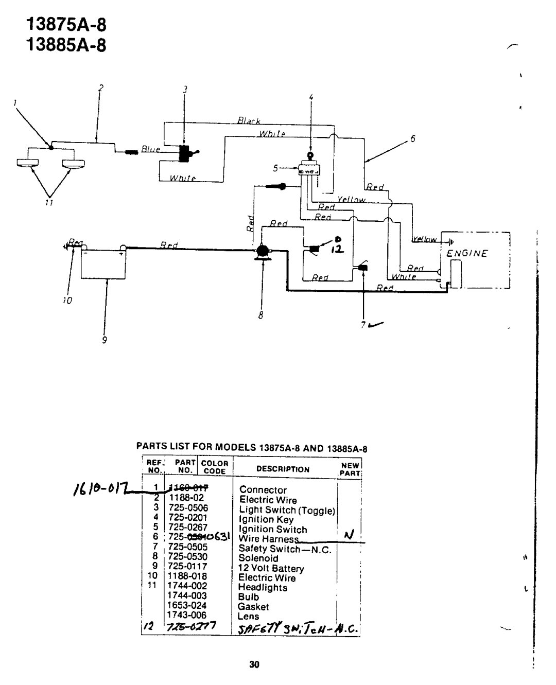 Yard-Man 13885A-8, 13875A-8 manual 