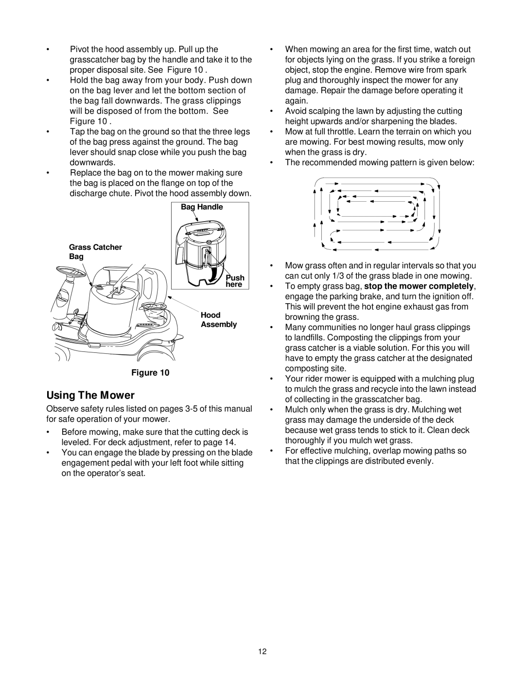 Yard-Man 13B-325-401 manual Using The Mower 